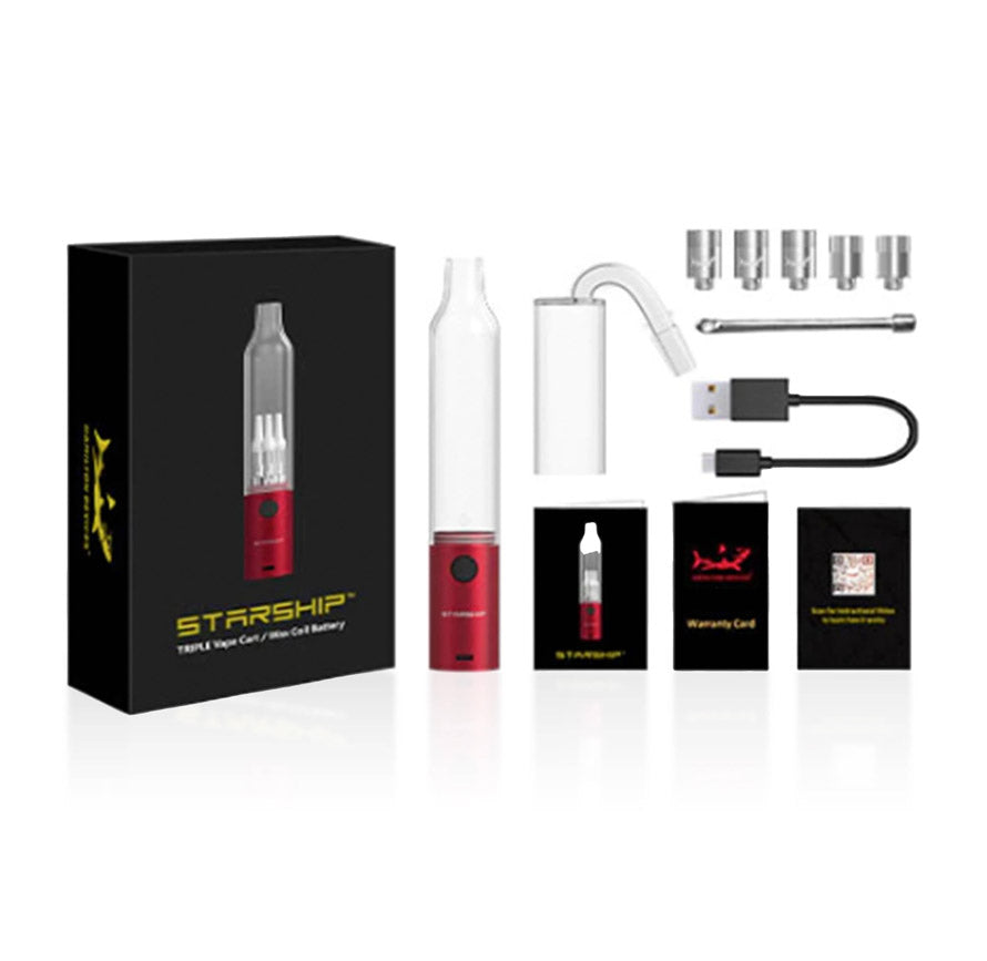 HAMILTON DEVICES STARSHIP TRIPLE VAPE CART / WAX COIL BATTERY