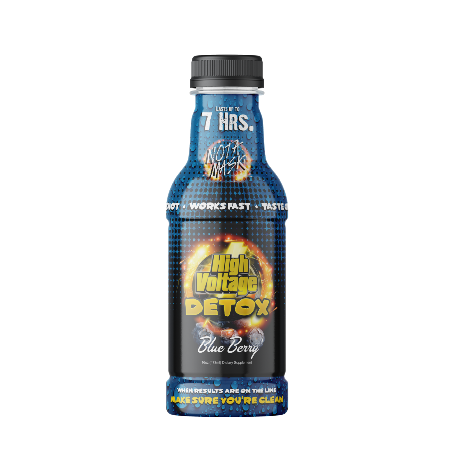 HIGH VOLTAGE DETOX  BLUE BERRY 16oz