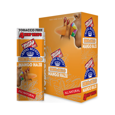 ROYAL BLUNTS HEMP A RILLO HEMP WRAPS 4PK 15PK/BOX MANGO HAZE