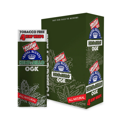 ROYAL BLUNTS HEMP A RILLO HEMP WRAPS 4PK 15PK/BOX OGK