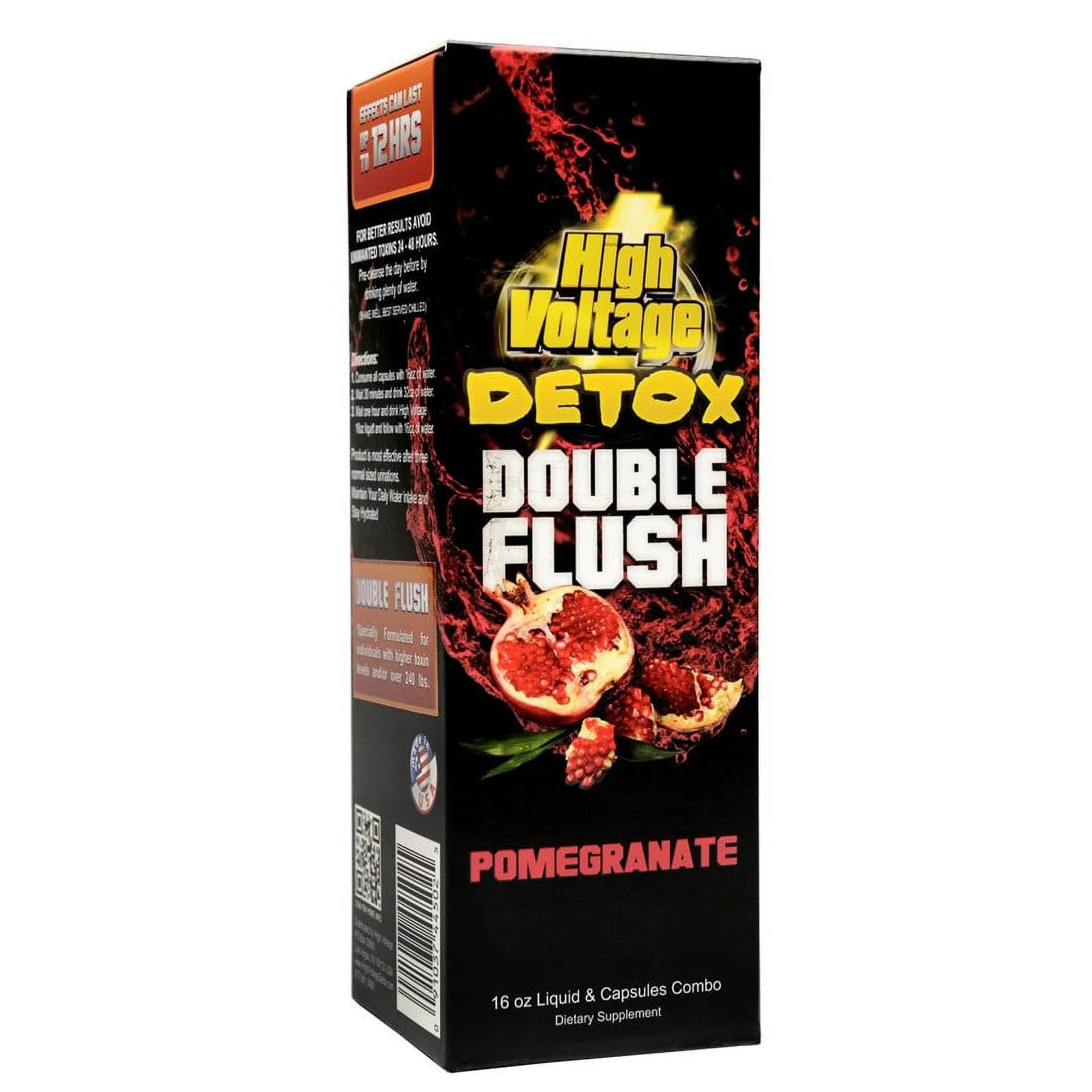 HIGH VOLTAGE DETOX DOUBLE FLUSH 16OZ POMEGRANATE