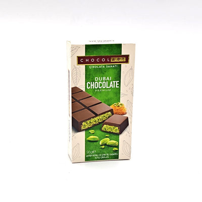 EXOTIC CANDY DUBAI CHOCOLATE by CHOCOLART 95G MILK CHOCOLATE w/PISTACCHIO