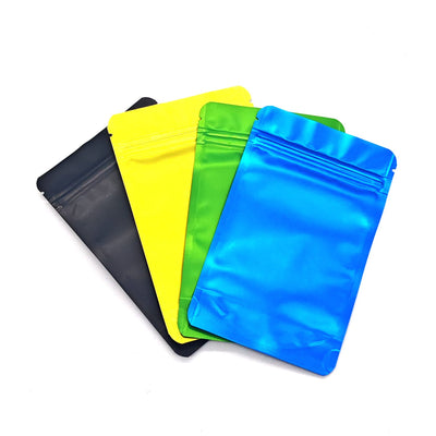 MYLAR BAGS 4x6.5 7g--1/4oz 1OO/pk COLORED