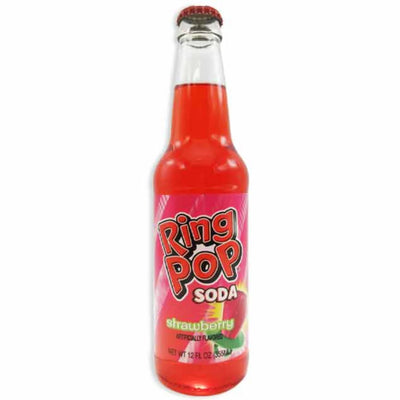 EXOTIC SODA RING POP 12oz. BOTTLE STRAWBERRY