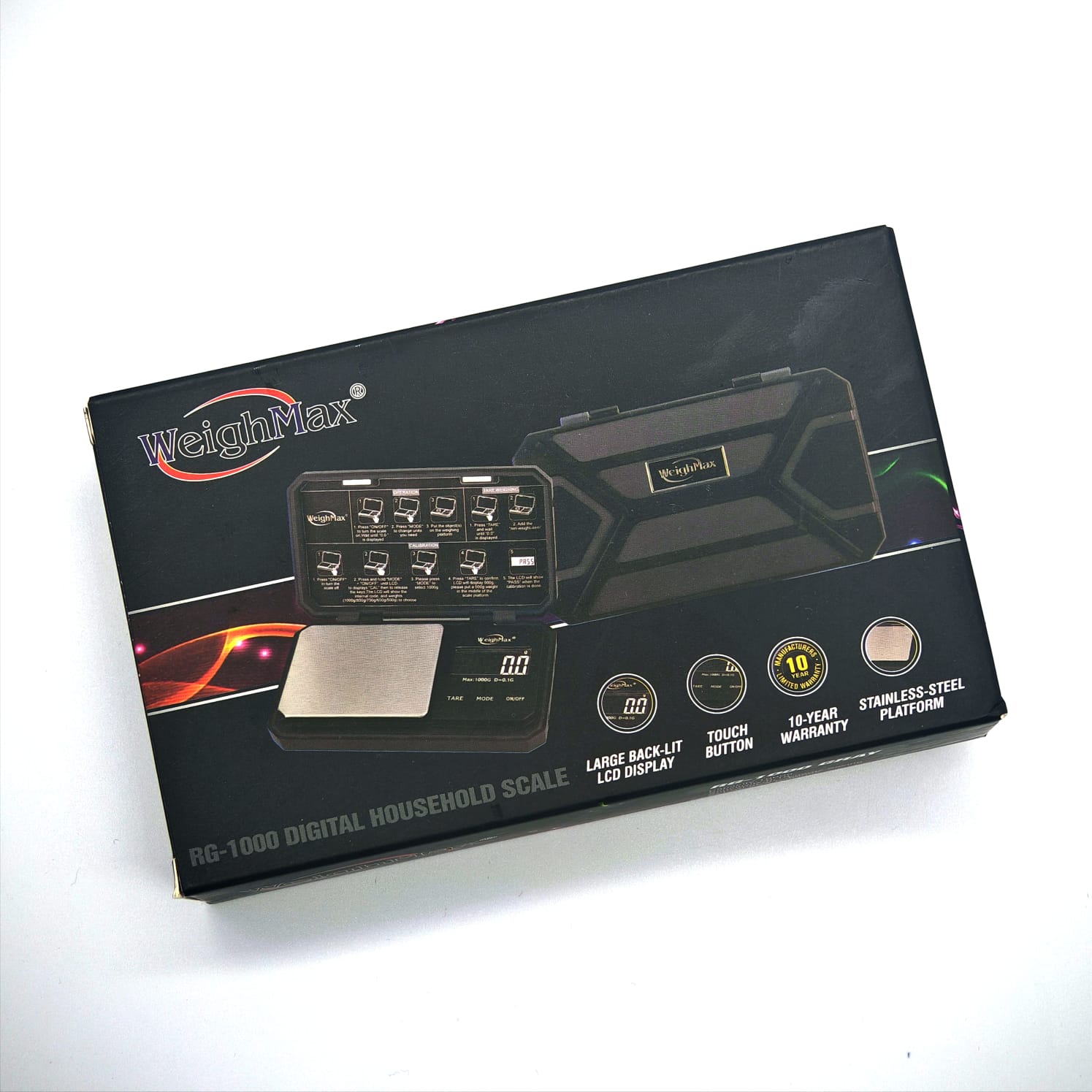 WEIGHMAX RG-1000 SERIES DIGITAL HOUSEHOLD SCALE 1000G X 0.1G GRAY