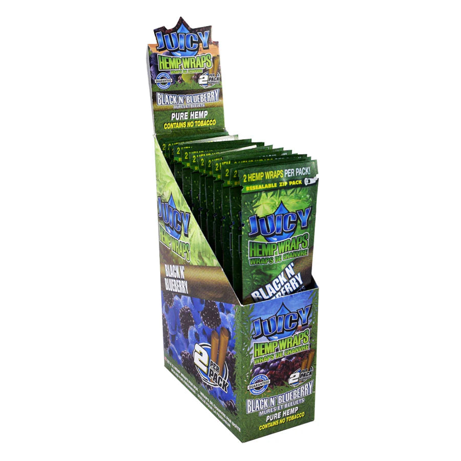 JUICY JAYS HEMP WRAPS  BLACK N' BLUEBERRY 25/BX