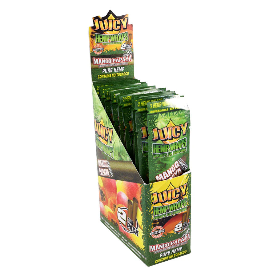 JUICY HEMP WRAPS MANGO PAPAYA 25/BX (25x2)
