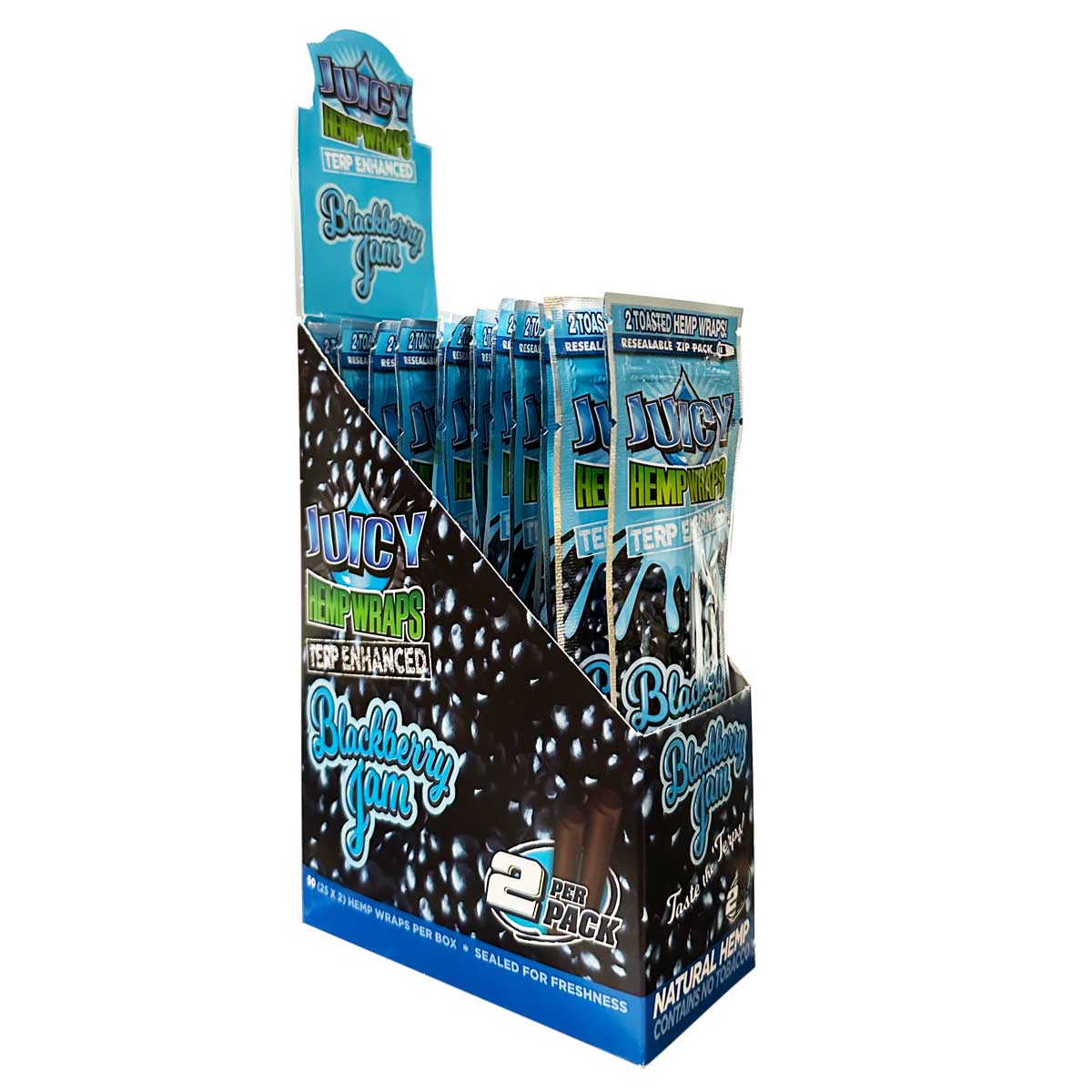 JUICY HEMP WRAPS TERP ENHANCED 25pk/bx (25x2)  BLACKBERRY JAM