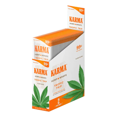 KARMA HEMP WRAPS 2CT/25PK TROPIC TRIP