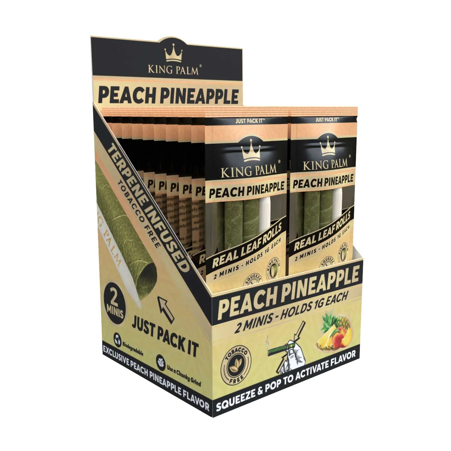 KING PALM MINI SIZE 1G EACH PEACH PINEAPPLE