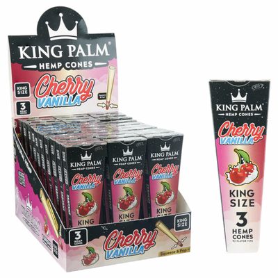 KING PALM HEMP CONES KING SIZE 3/PK CHERRY VANILLA