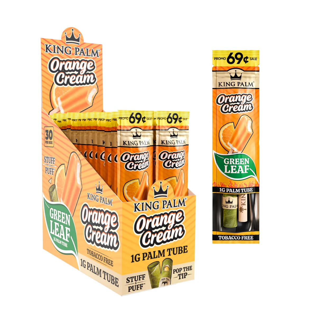 KING PALM CONES 1G 1pk 30ct/pk KP-2568 ORANGE CREAM