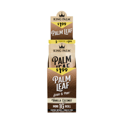 KING PALM PALM LEAF MINI 1G ROLL 2pk 10pk $1.99 VANILLA COCONUT