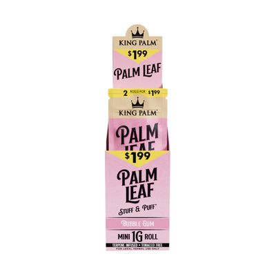 KING PALM PALM LEAF MINI 1G ROLL 2pk 10pk $1.99 BUBBLE GUM