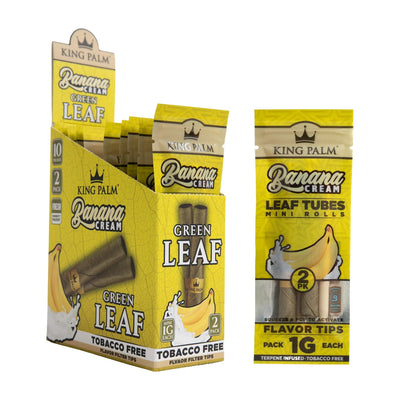 KING PALM GREEN LEAF MINI 1g 2pk 10ct/Box KPN-100 BANANA CREAM