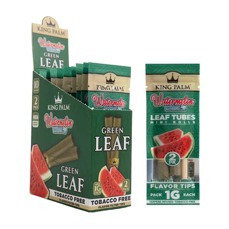 KING PALM GREEN LEAF MINI 1g 2pk 10ct/Box KPN-110 WATERMELON