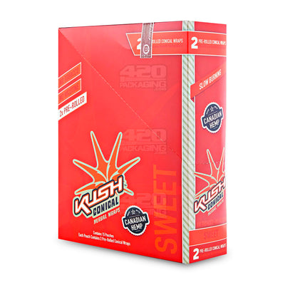 KUSH HERBAL CONE WRAP SWEET 2/POUCH 15POUCH/BX