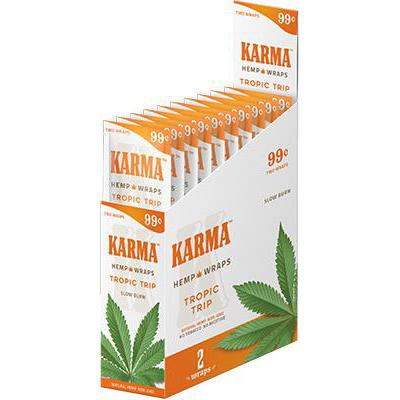 KARMA HEMP WRAPS 2CT/25PK TROPIC TRIP