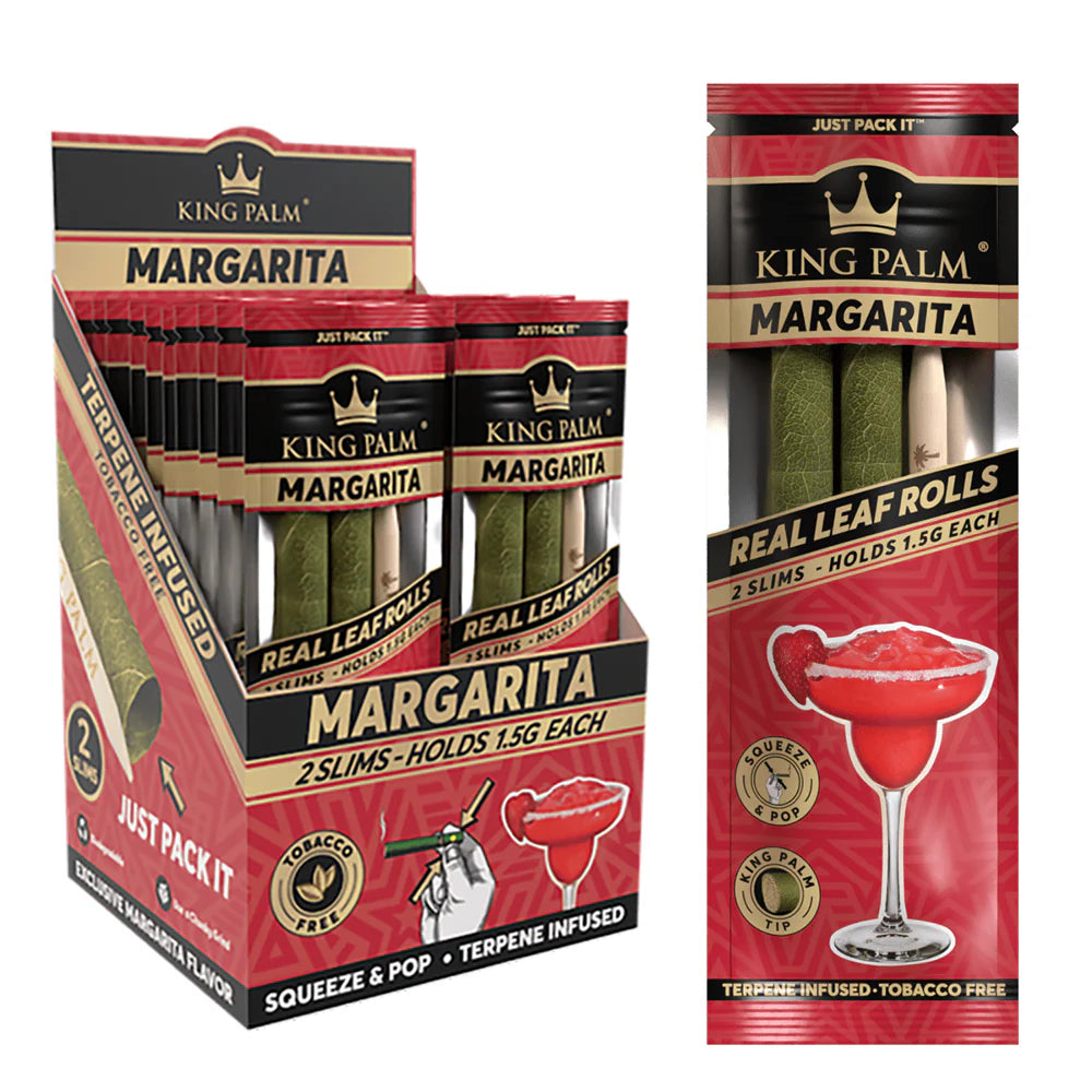 KING PALM SLIM SIZE 1.5G EA 2CT/PK 20PK/DISPLAY MARGARITA