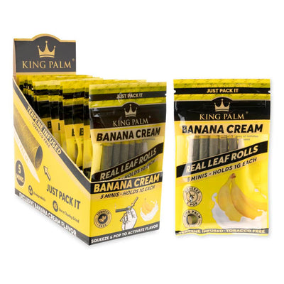 KING PALM 5 MINI CONES 1G 15PK BANANA CREAM