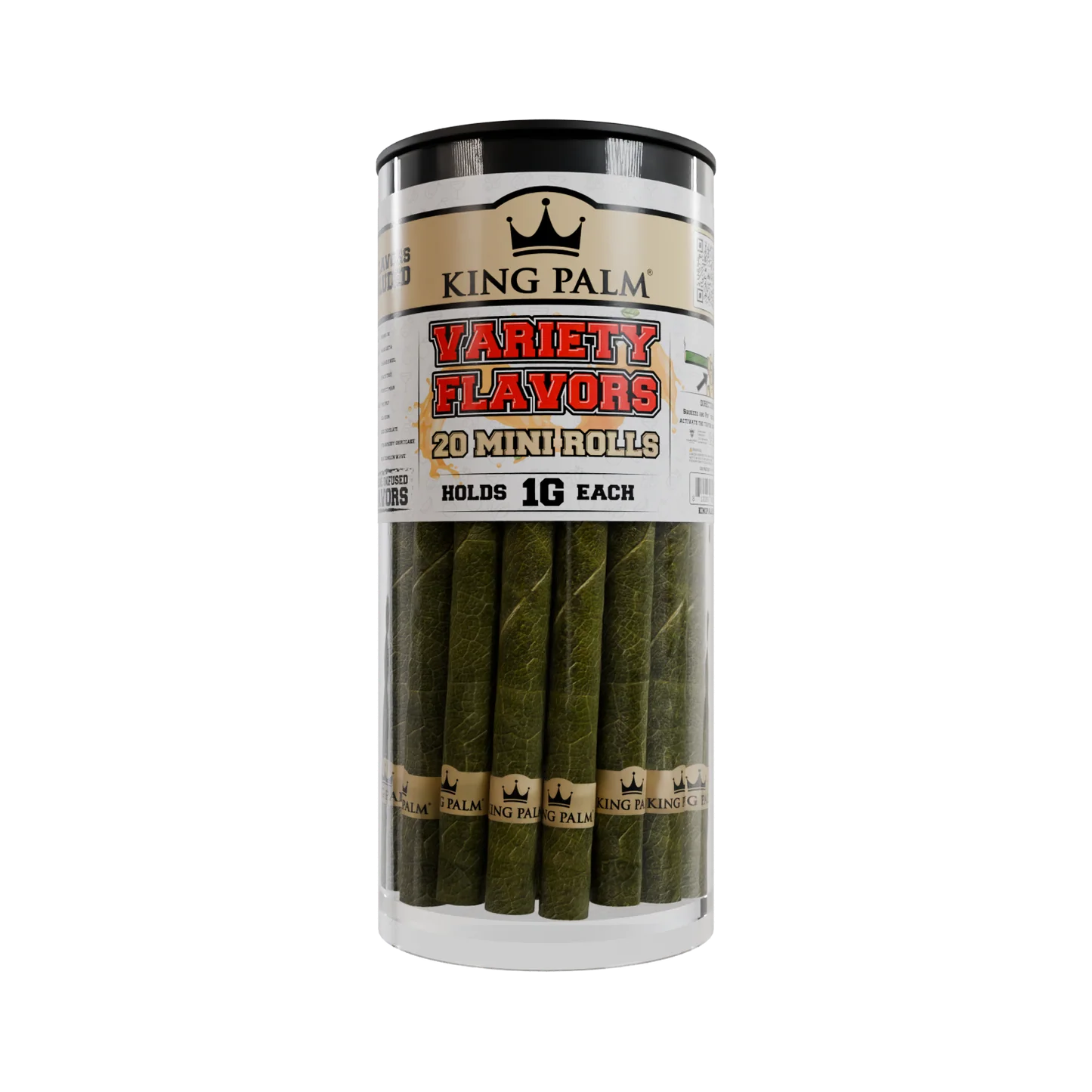 KING PALM 20 MINI ROLLS 1G VARIETY FLAVORS