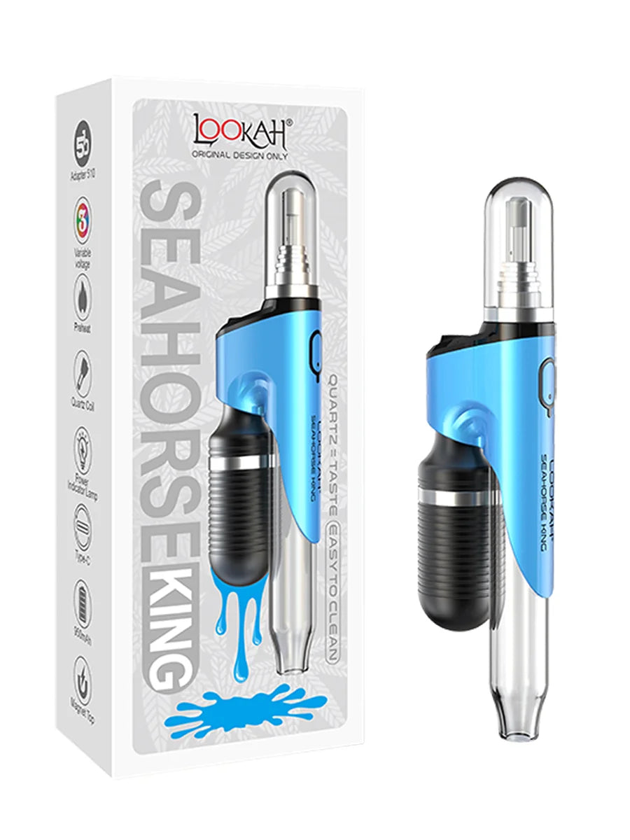 LOOKAH SEAHORSE KING NECTAR COLLECTOR DAB PEN Kit BLUE