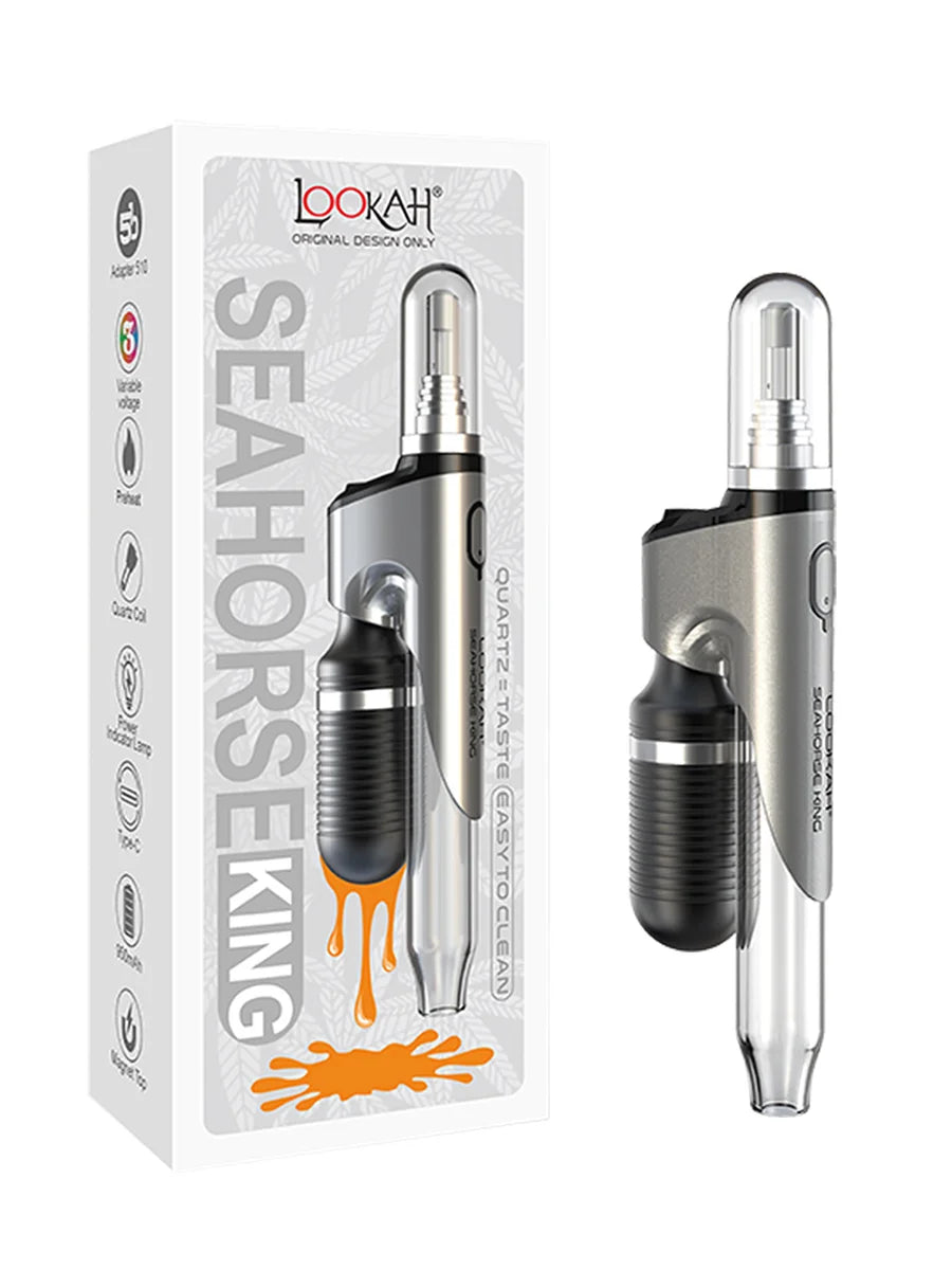 LOOKAH SEAHORSE KING NECTAR COLLECTOR DAB PEN Kit GRAY