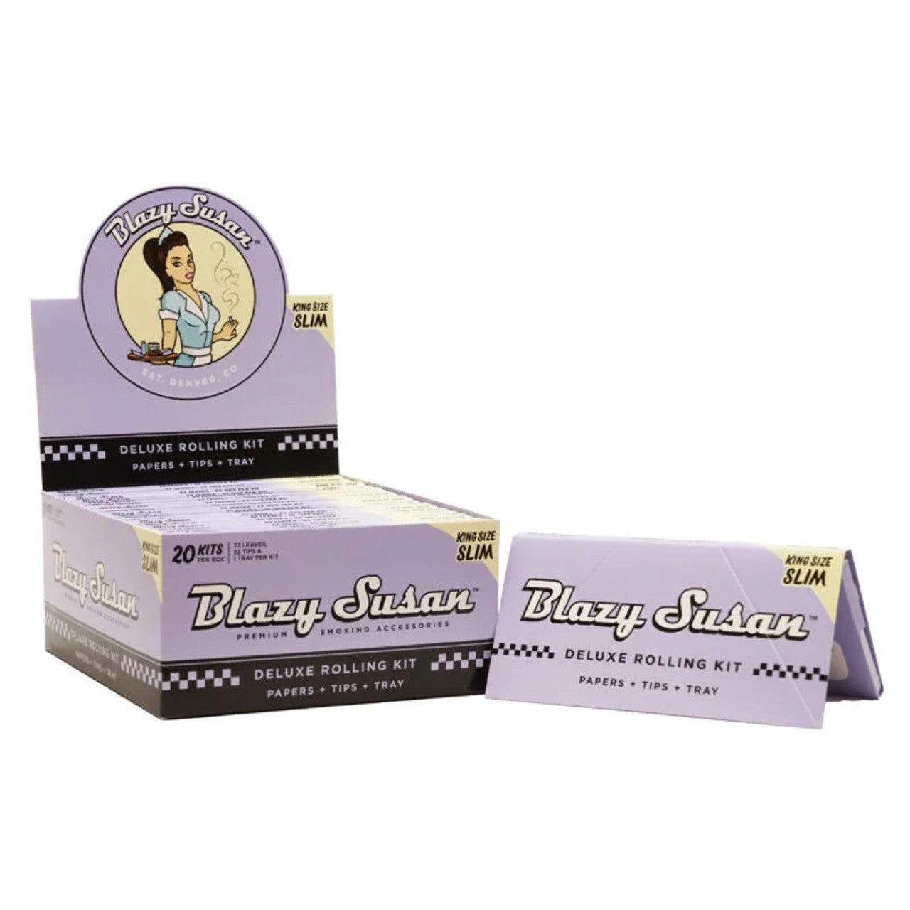 BLAZY SUSAN DELUXE ROLLING KIT K/S SLIM 20 KITS PURPLE