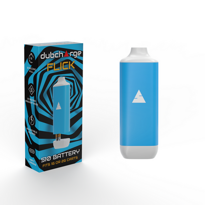 DUB CHARGE FLICK BATTERY 500mah FITS upto 2g CARTS LIGHT BLUE