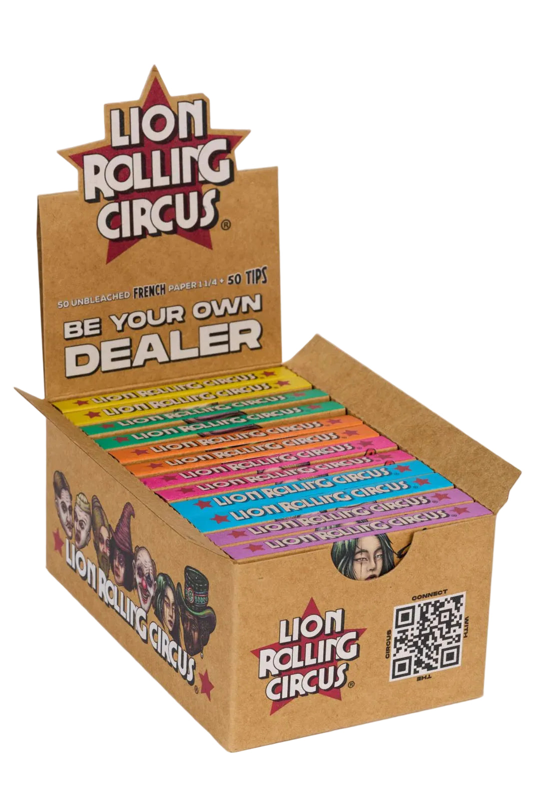 LION ROLLING CIRCUS NATURAL UNBLEACHED 1 1/4 + TIPS