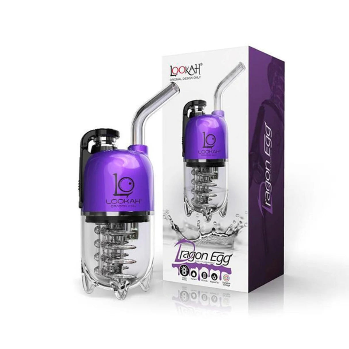 LOOKAH DRAGON EGG E-RIG VAPORIZER PURPLE