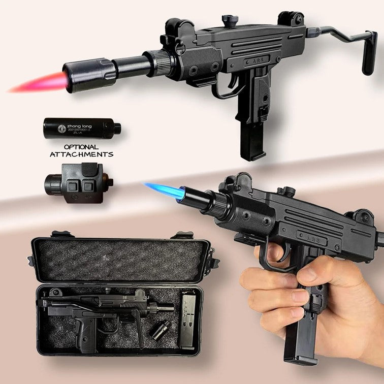 MINI UZI SUBMACHINE GUN LIGHTER & CASE