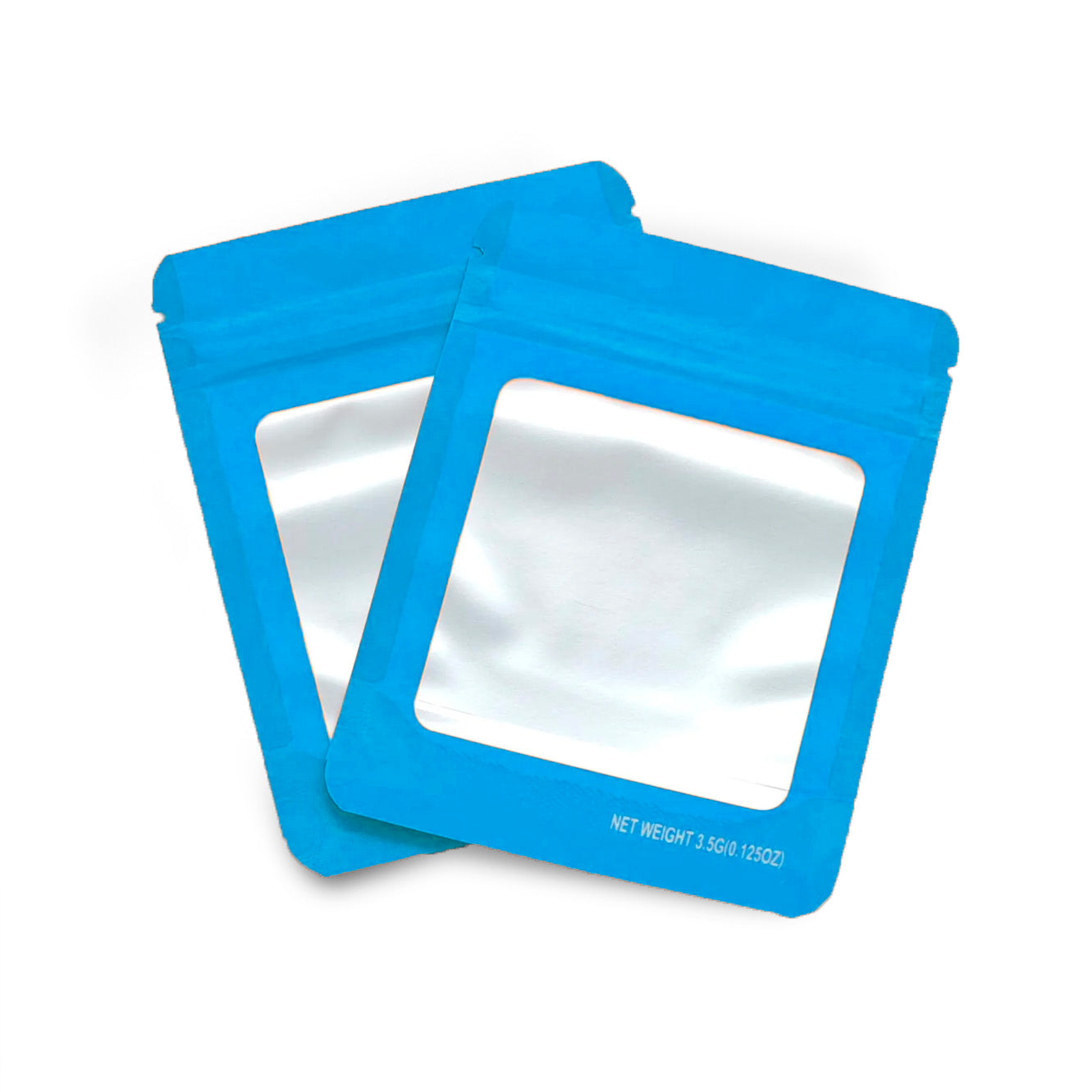 MYLAR BAGS BLUE W/WINDOW 3.5X5