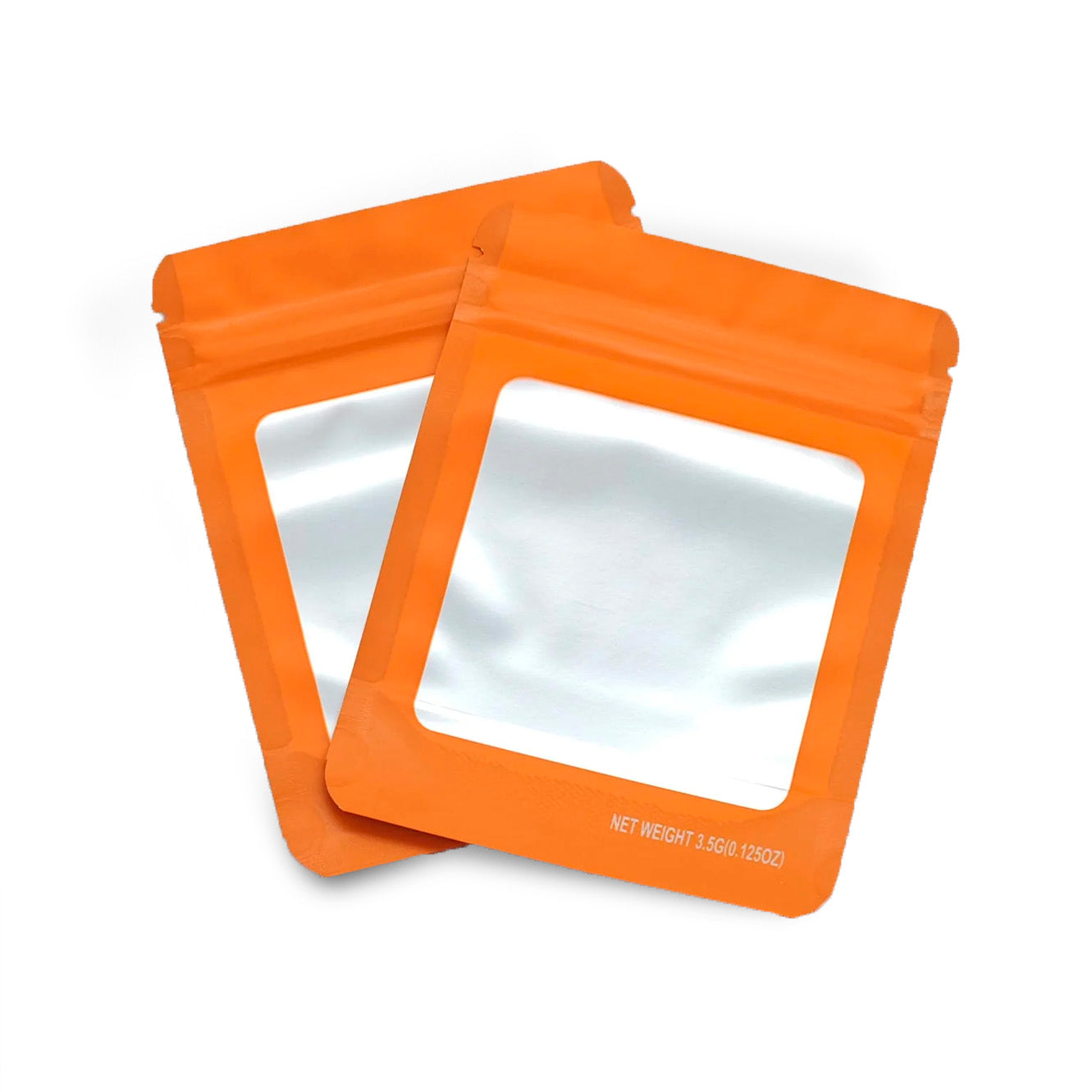 MYLAR BAGS ORANGE W/WINDOW 3.5X5