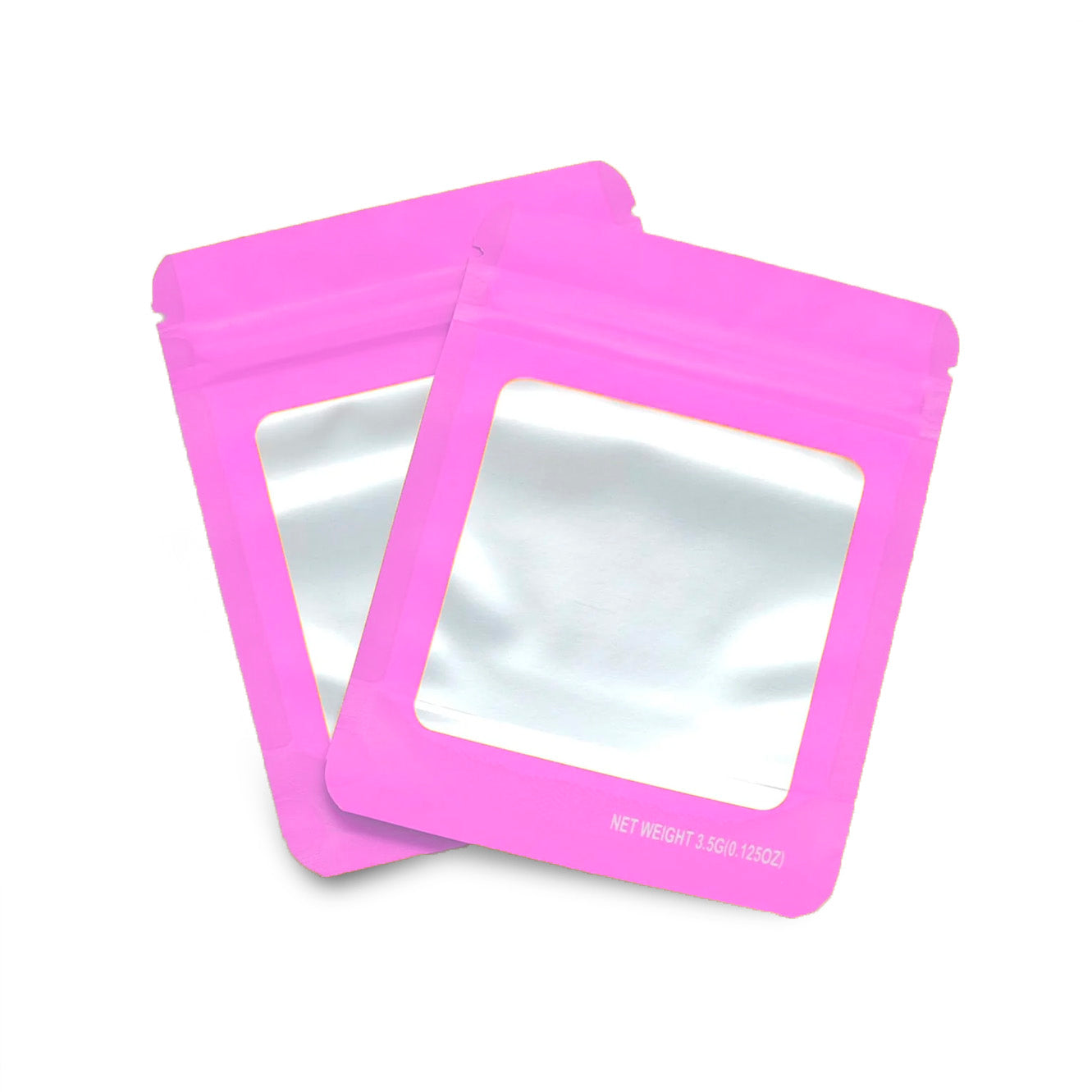 MYLAR BAGS PINK W/WINDOW 3.5X5