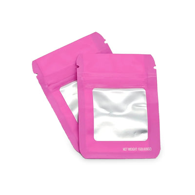 MYLAR BAGS PINK W/WINDOW 3x2.5