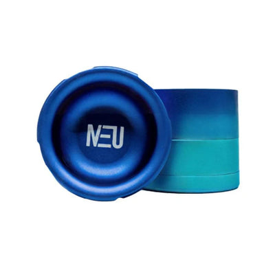 NEU DRY HERB GRINDER TOOTHLESS 63mm 4pt PURPLE TEAL