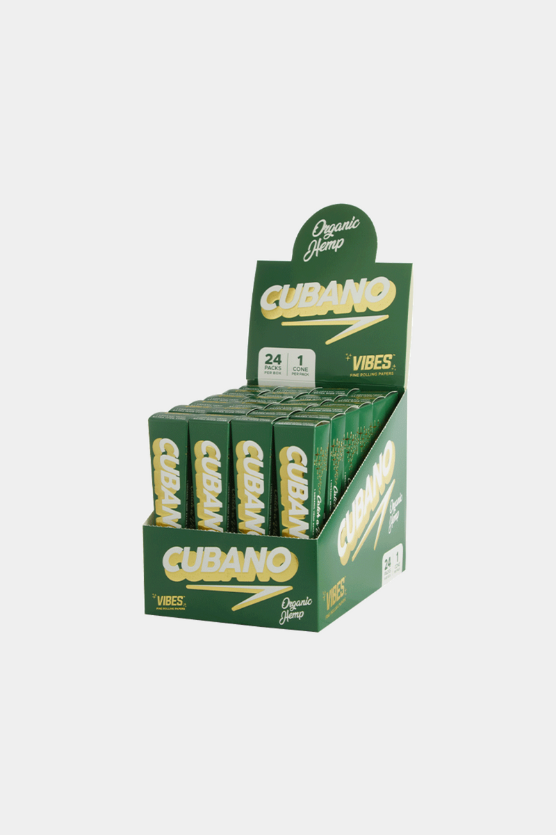 VIBES CUBANO CONES K/S 24CT/BOX ORGANIC HEMP