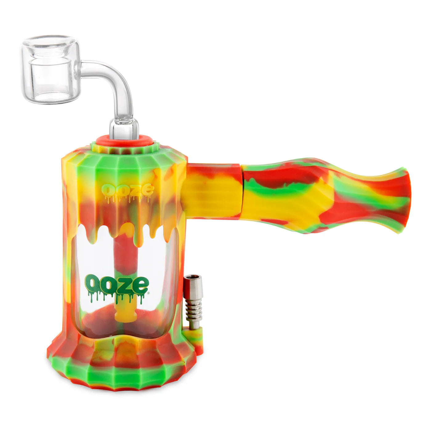 OOZE CLOBB 4 in 1 SILICONE GLASS WATERPIPE & N/C