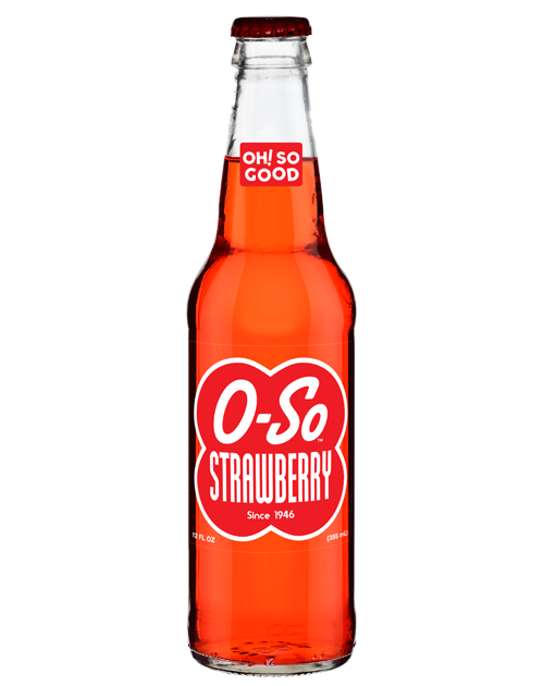 EXOTIC SODA O-SO-GOOD 12oz. BOTTLE STRAWBERRY