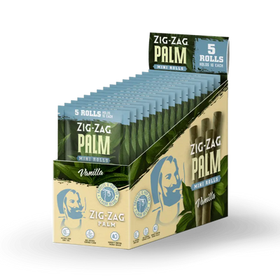 ZIG ZAG MINI PALM ROLLS 5/PK 15PK/BOX VANILLA