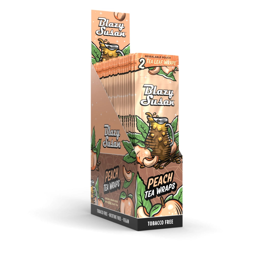 BLAZY SUSAN TEA LEAF CONES & WRAPS | TEA WRAPS PEACH 2CT 25PK BOX ...