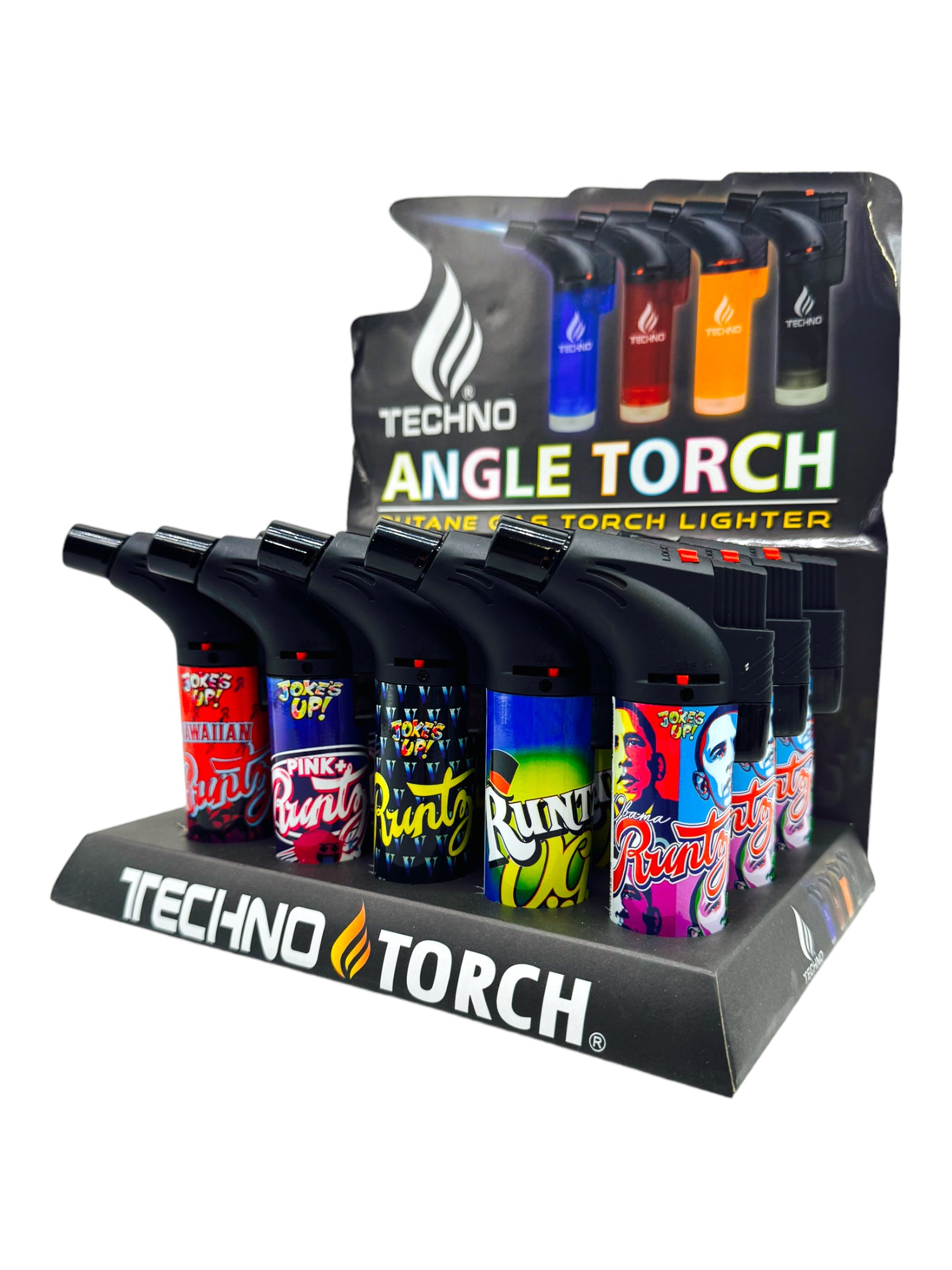 TECHNO ANGLE TORCH GUN ASSORTED PRINT 15CT/DISPLAY 01395