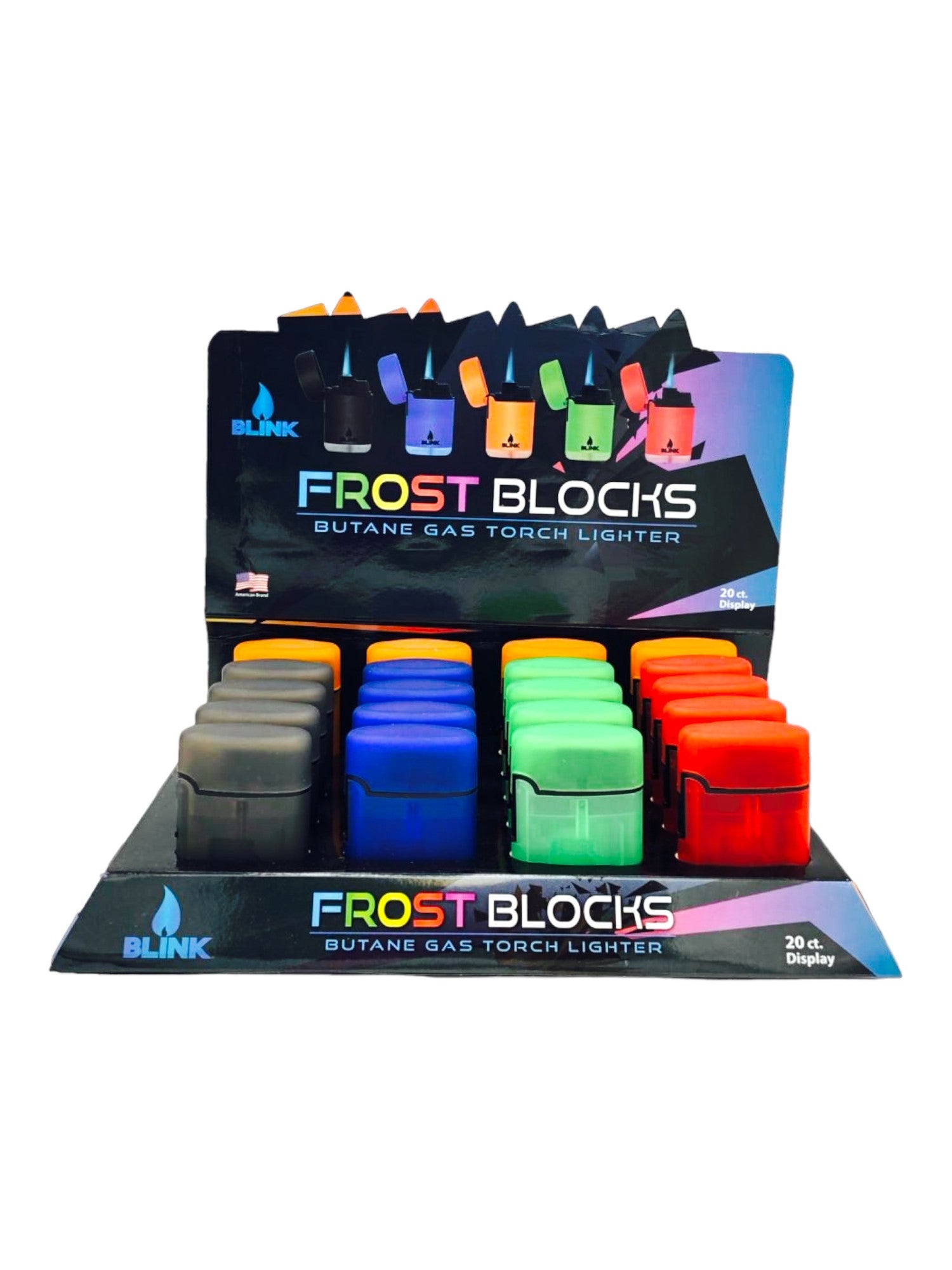 BLINK BLOCK TORCH LIGHTER FROST 20CT/DISPLAY