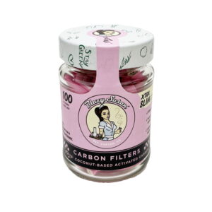 BLAZY SUSAN CARBON FILTERS XTRA SLIM 100CT/JAR PINK