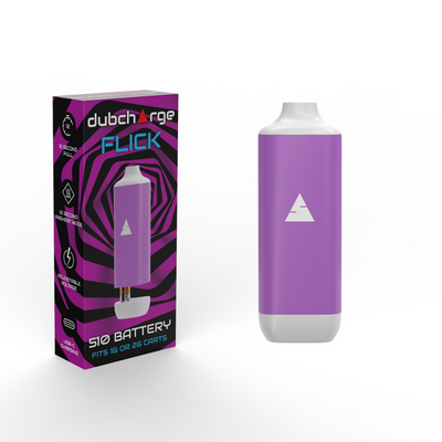 DUB CHARGE FLICK BATTERY 500mah FITS upto 2g CARTS PURPLE