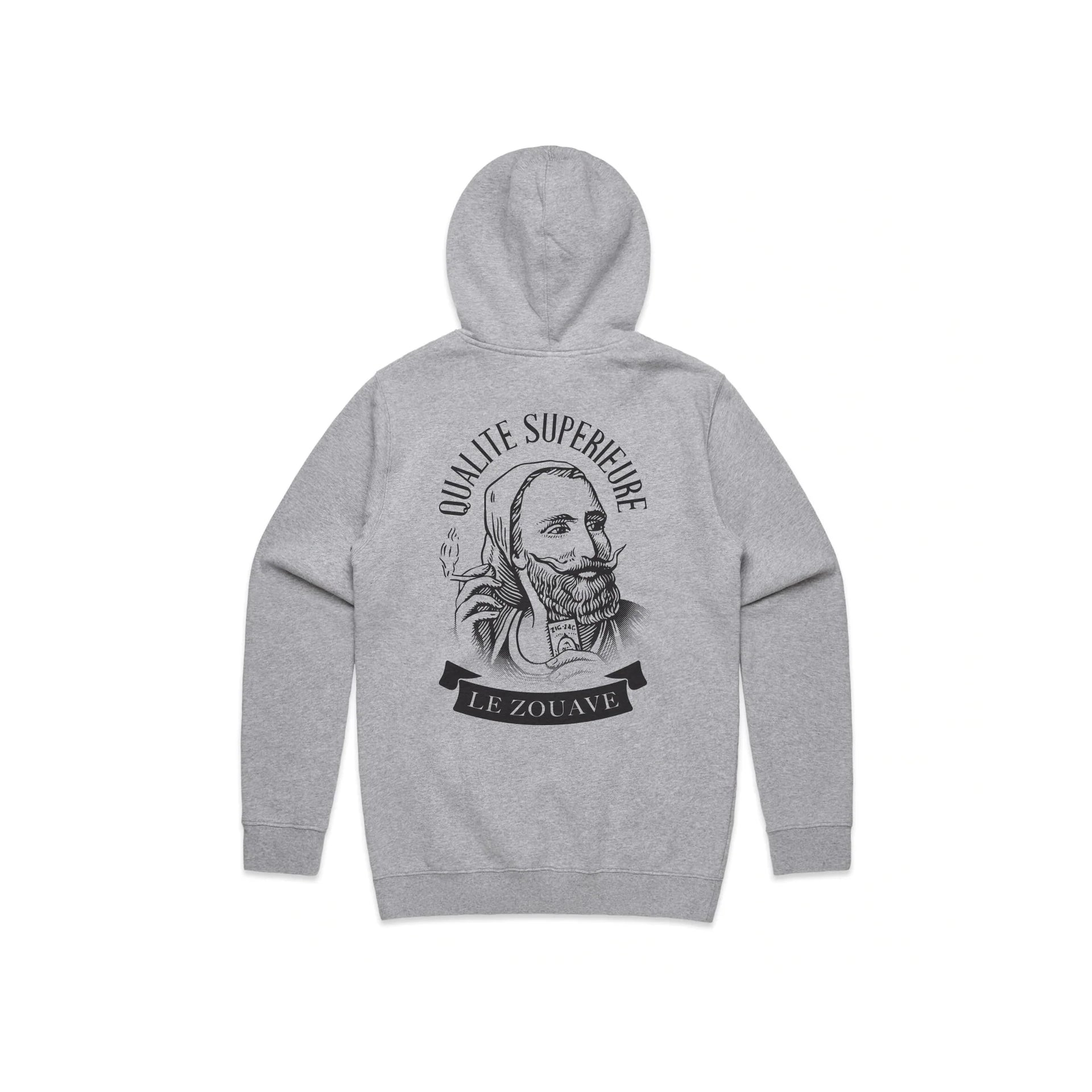 ZIG-ZAG HOODIE QUALITE SUPERIEURE HEATHER GREY XLARGE
