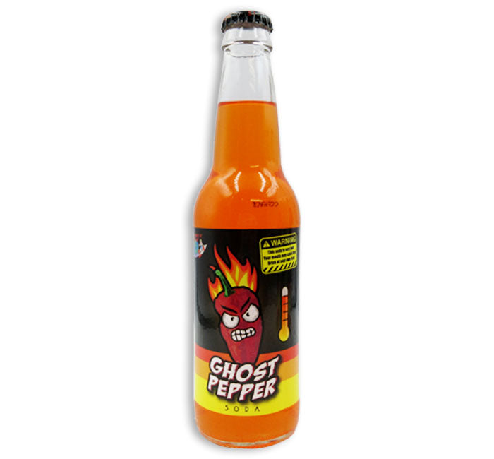 EXOTIC SODA ROCKET FIZZ 12oz. BOTTLE GHOST PEPPER SODA