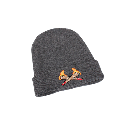 RAW BEANIE GREY BURNING CONE 97413