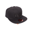 RAW POKER HAT BLACK ON BLACK FLAT BRIM SNAPBLACK HAT